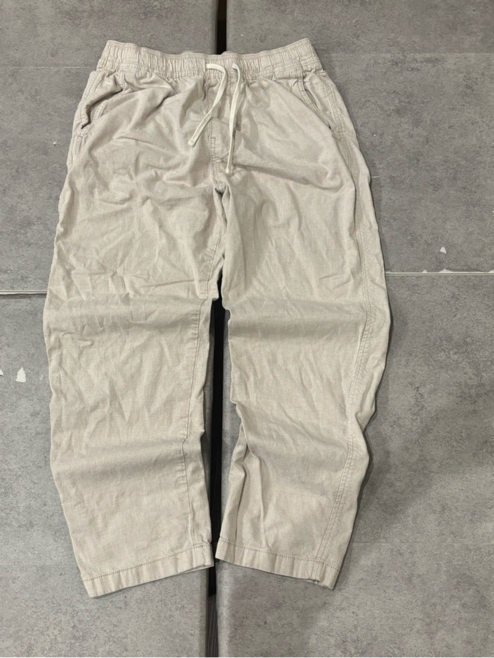 Hollister Linen-Blend Loose Pull-On Pants